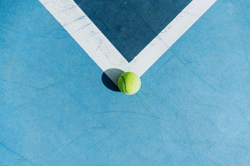 Tennis ball on court